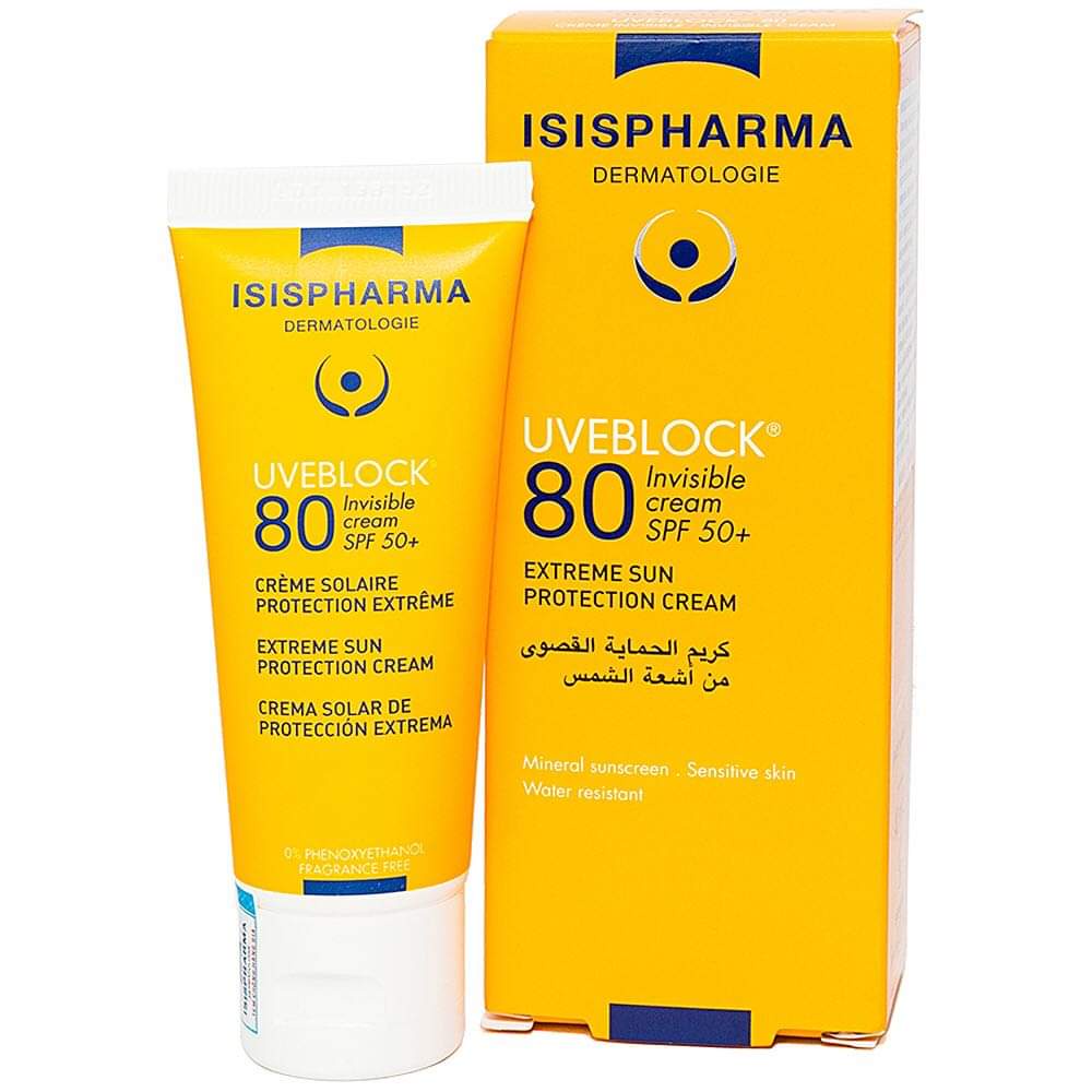 Kem Chống Nắng Bảo Vệ Da Tối Đa Uveblock SPF 80 Invisible cream spf50+ 40ml pháp