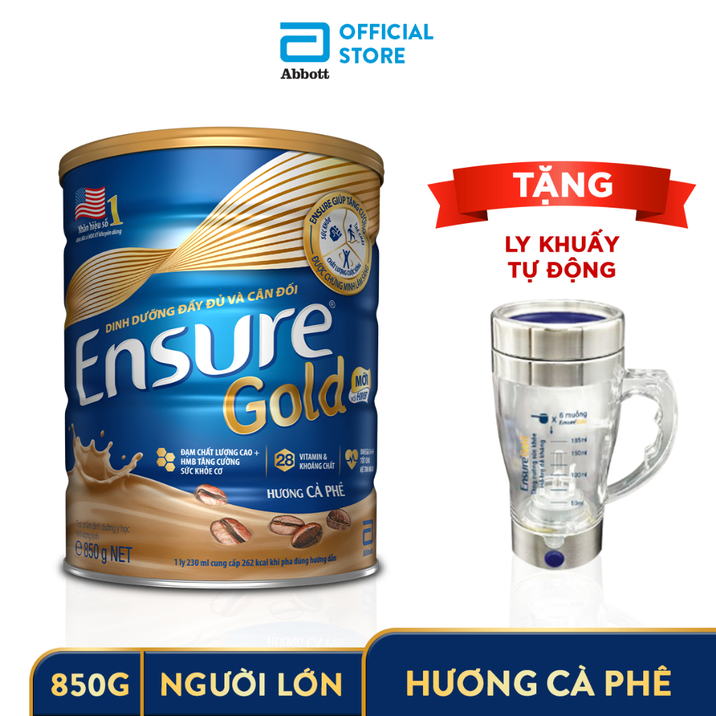 Sữa bột Ensure Gold Cà Phê 850g