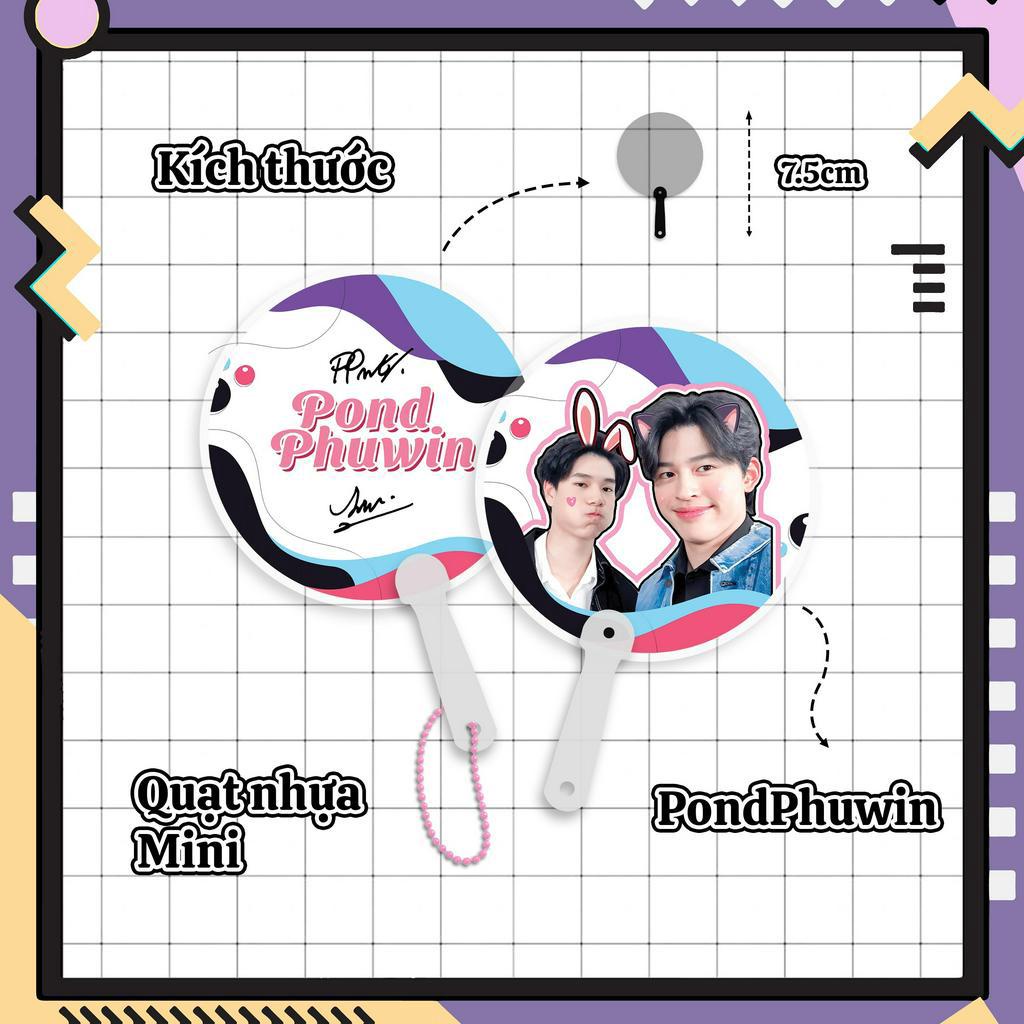 Quạt tròn Mini Cặp đôi PondPhuwin  7.5cm