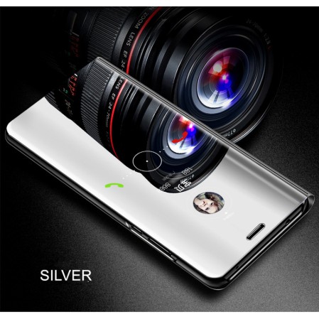 Ốp lưng Samsung Galaxy S8  Plus S9 S10 plus thông minh Flip Cover Đứng xem Clear Mirror cover