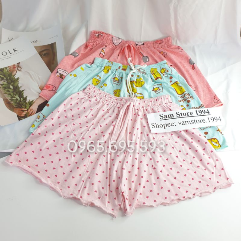 [Ảnh thật] Quần đùi nữ họa tiết thun Thái 🦋 Quần sooc nữ cotton loại đẹp (40~65kg)