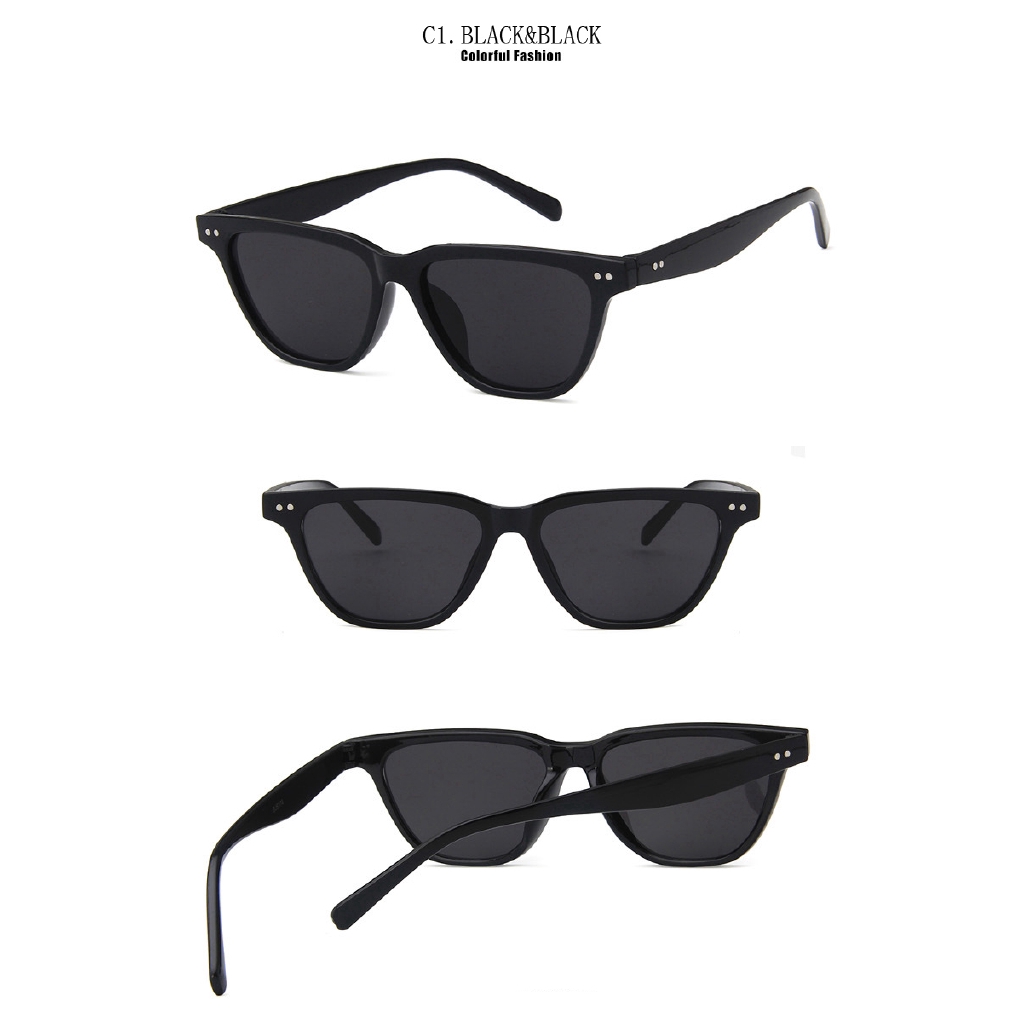 Kính mát gọng vuông chống tia UV400 phong cách cổ điển samjune