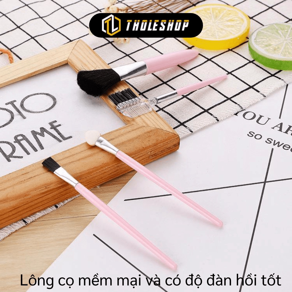 [SGD] Bộ Cọ Trang Điểm Mini - Bộ 4 Món Cọ Makeup Cá Nhân Nhỏ Gọn, Lông Mềm Mại 8118