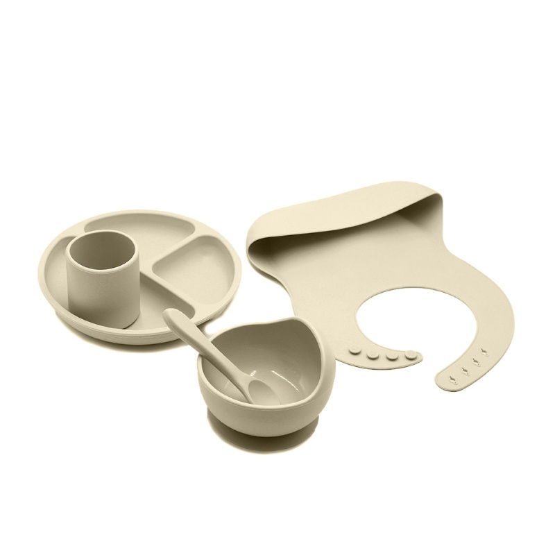 Bộ 5 Tô Muỗng Ăn Dặm Bằng Silicone Chất Lượng Cao Cho Bé