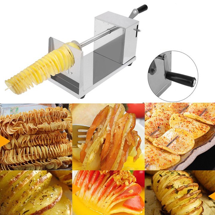 Máy Thái Khoai Tây Lốc Xoáy Xoắn Vòng Siêu Đẳng Cấp