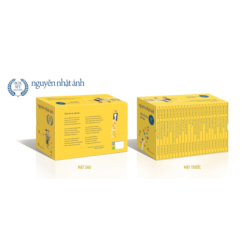 Sách Thời Thơ Ấu Dài Lâu - Nguyễn Nhật Ánh - Boxset Vàng Ấm Áp  - Tặng Kèm Giấy Note Hình Vuông