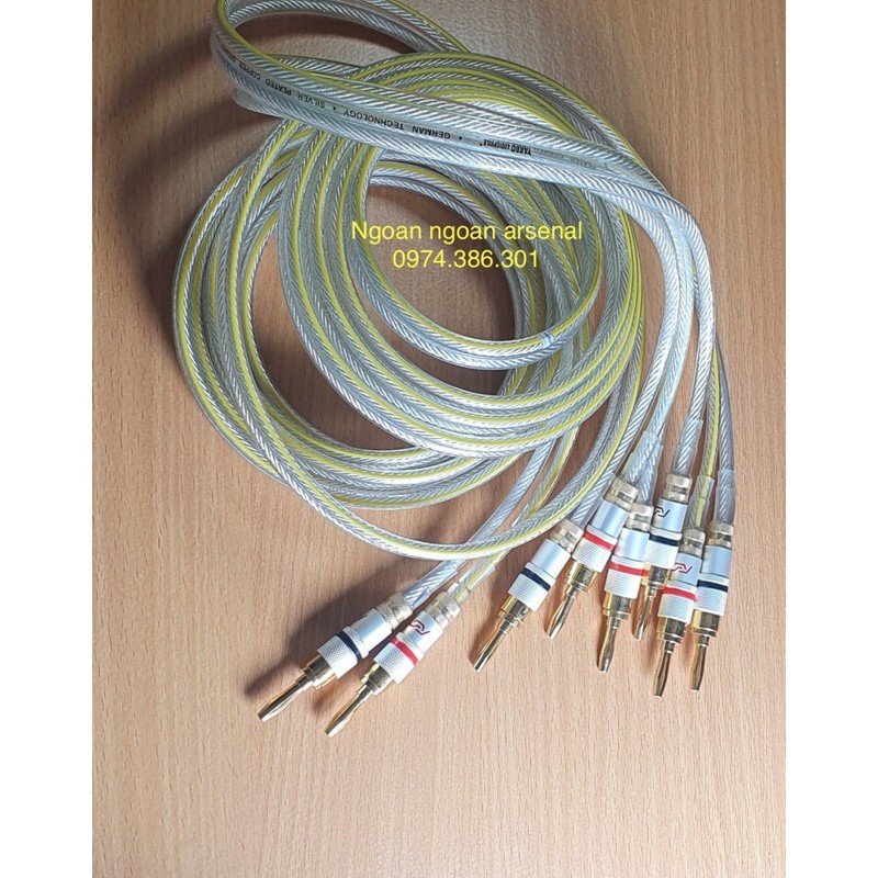 Dây loa bắp chuối dây mạ bạc Hi end cao cấp Yarbo