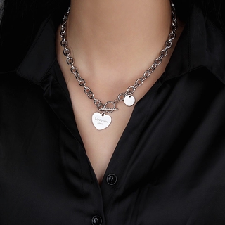 [SIÊU RẺ] Dây chuyền nữ choker mặt trái tim - choker vòng cổ thép titan siêu bền không gỉ thời trang trẻ trung