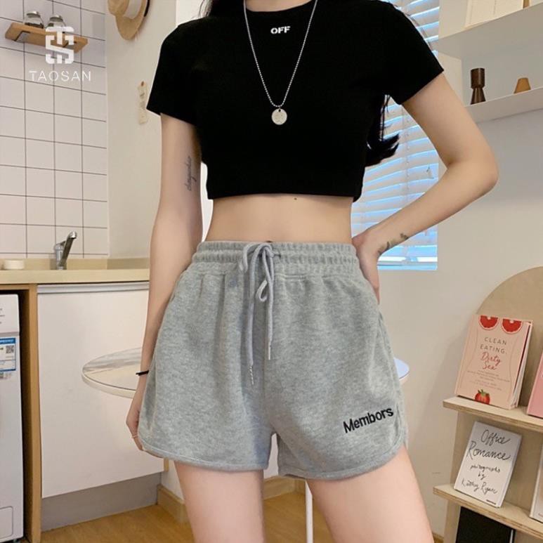 Quần 🦋 shorts membors nữ dáng suông ống rộng chất vải cotton lên form đẹp mix kèm áo thun khoác hay sơ mi áo kiểu ་