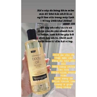 Dầu dưỡng neutrogena body oil 250ml