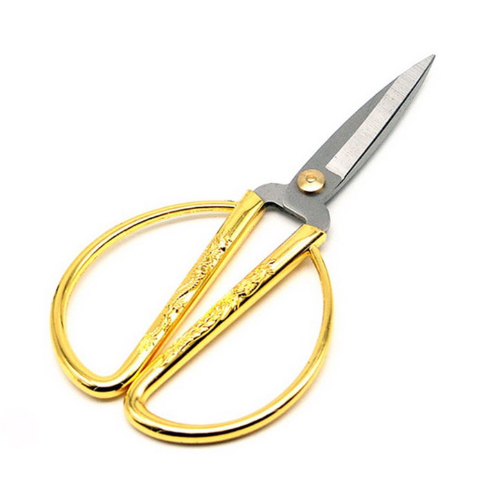 Kéo rồng phụng cán vàng siêu sắc - kéo cắt gà 20cm