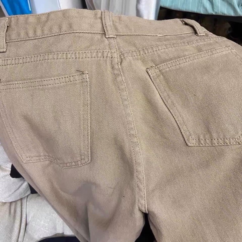 Quần kaki nữ ống suông rộng ulzzang