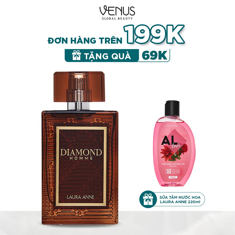[Mã LTP50 giảm 50000 đơn 150000] Nước hoa Laura Anne - DIAMOND pour HOMME (Brown) 50ml