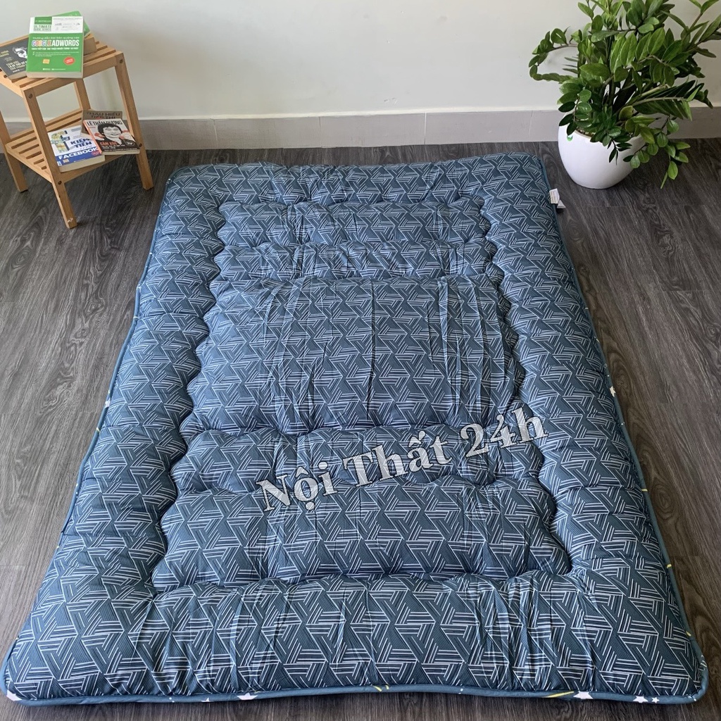 Topper Nệm Bông Gòn Xuất Nhật, Đệm Ngủ Trải Sàn Size 1m x 2m, 1m4 x 2m, 1m6 x 2m, 1m8 x 2m