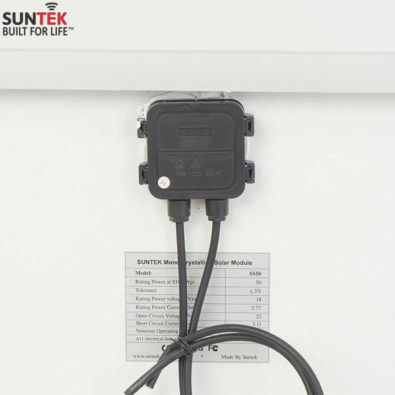 [FREESHIP EXTRA] Tấm PIN năng lượng mặt trời SUNTEK Mono SS50 18V/50W - Thẻ bảo hành chính hãng SUNTEK 12 năm