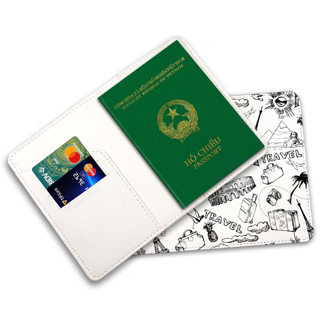 Bao Da Hộ Chiếu / Passport Du Lịch Nam - Nữ  Travel the World- LT050 STORMBREAKER