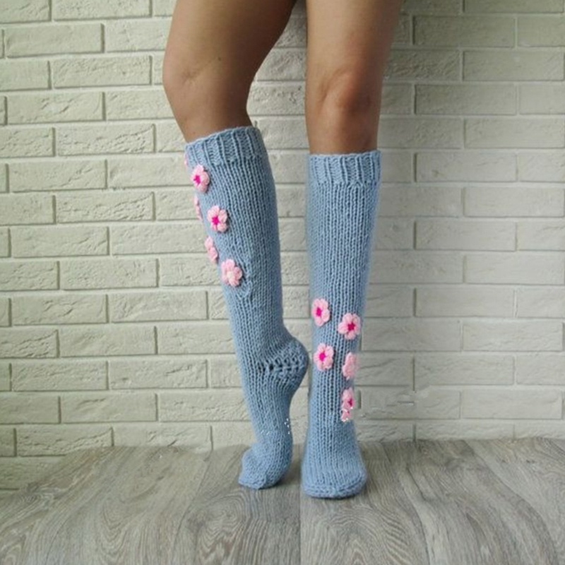 XIXI Tất Dệt Kim Dài Qua Gối Thoáng Khí Thời Trang Cho Nữ