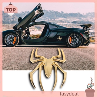 (Fas) Hình Dán Con Nhện 3d Mạ Điện Trang Trí Xe Hơi