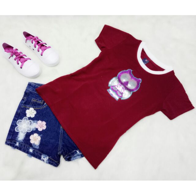 Áo thun nữ thêu cú siêu xinh