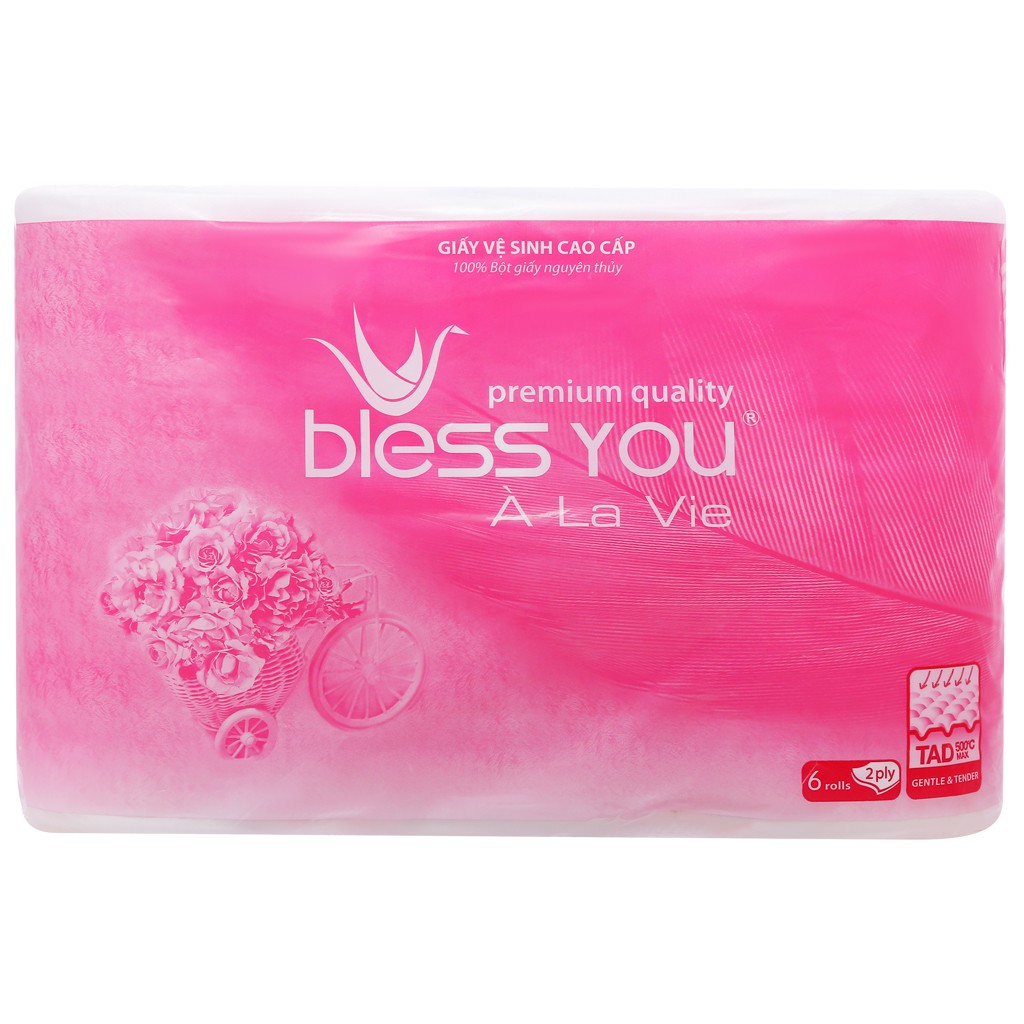 GIẤY VỆ SINH BLESS YOU BỊCH 6 CUỘN CÓ LÕI