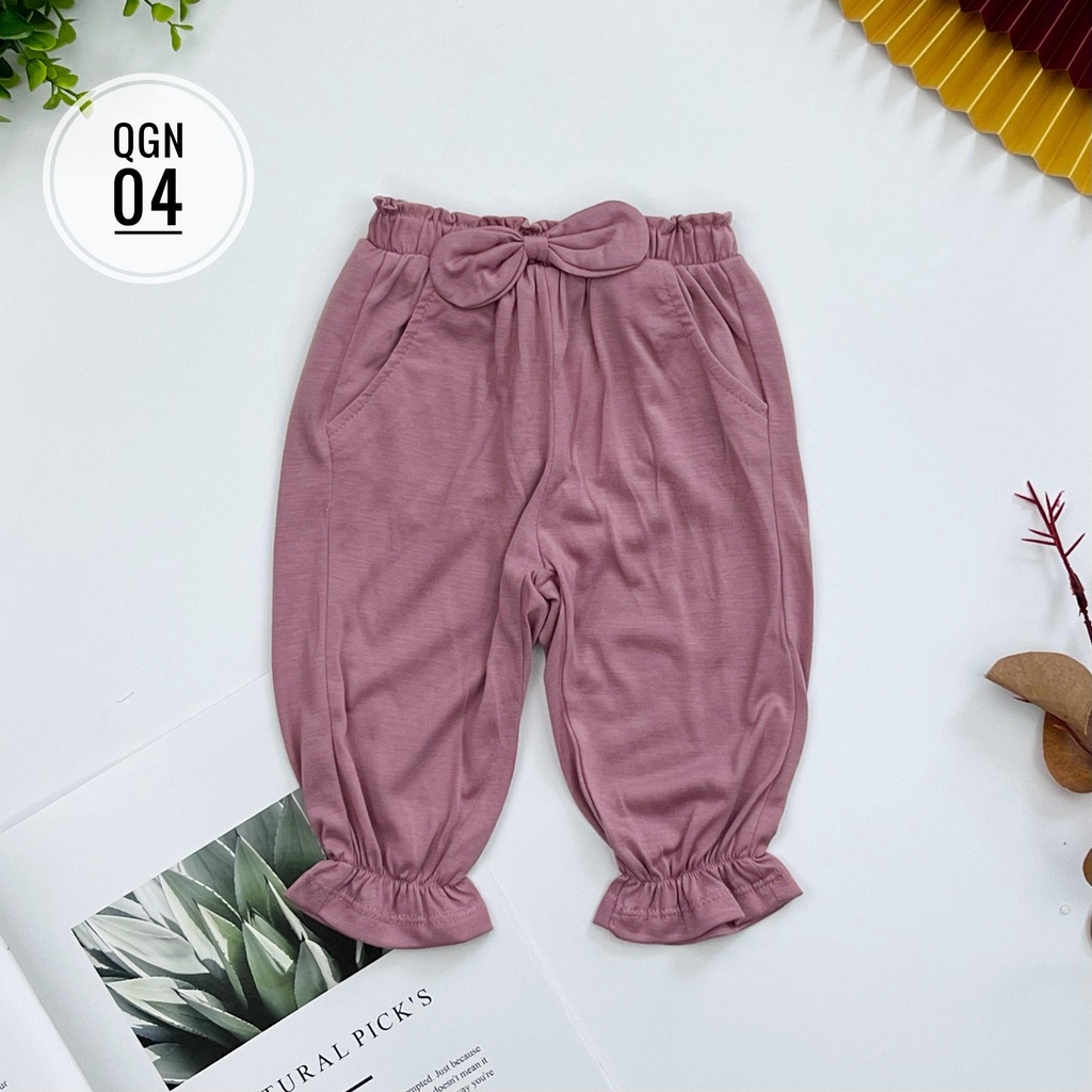 Quần dài dáng bo gấu bé gái LITIBABY size cho bạn từ 7kg -19kg
