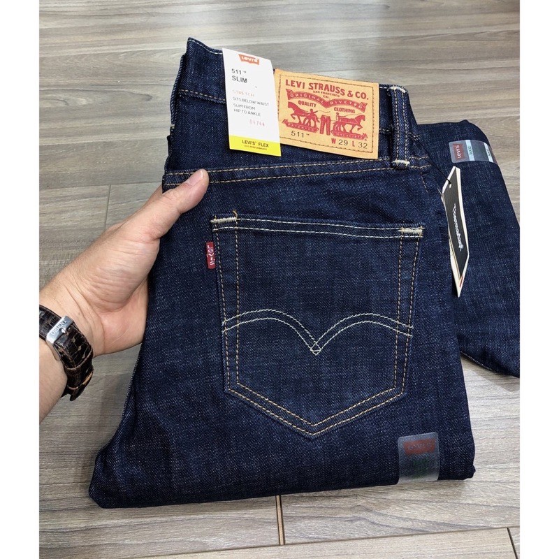 Quần Jean Nam cambodia ống đứng xanh đen - quần bò co giản | BigBuy360 - bigbuy360.vn