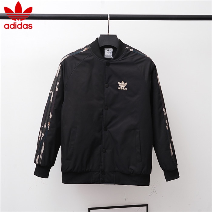 Áo Khoác Bóng Chày Thêu Logo Adidas 100% Dày Dặn Thời Trang Cho Nam Nữ