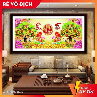 Tranh đính đá venus phúc lộc thọ vs114 kích thước 120x50cm