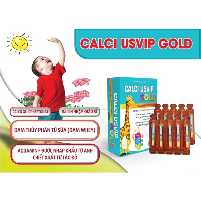 Ống CALCI USVIP GOLD bổ sung canxi d3