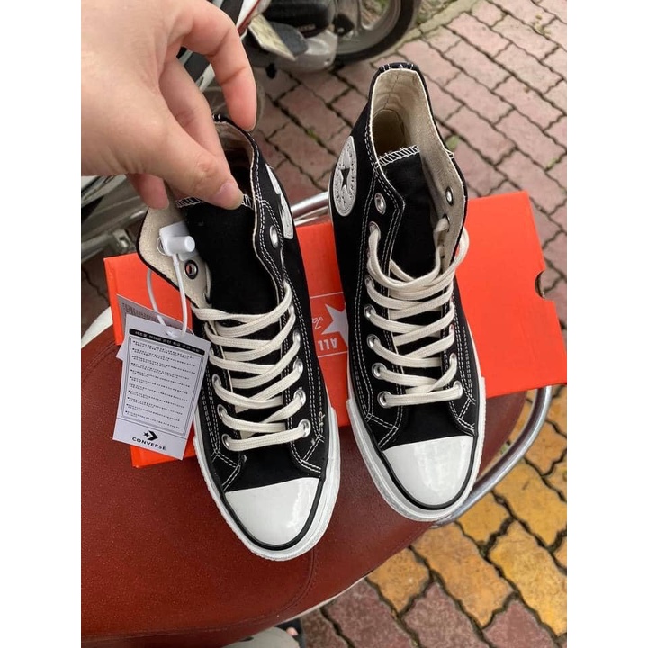 Giày_Converse 1970s cổ cao nam nữ màu đen trắng mũi bóng, Giày CV bản đẹp full box bill