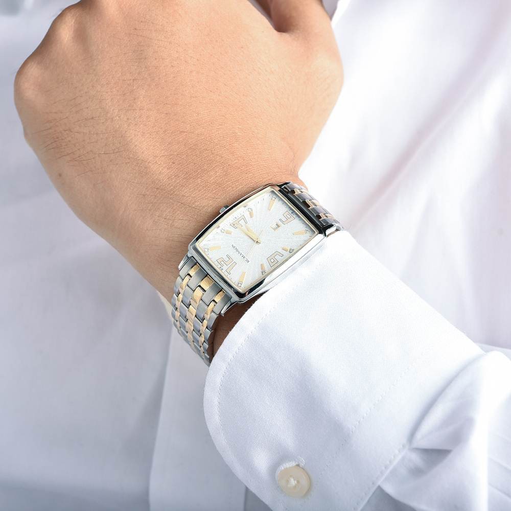 Đồng hồ Romanson Men Watch DM5127MCWH nam mặt mỏng kính chống xước máy Thụy Sĩ chống nước dây thép cao cấp chính hãng