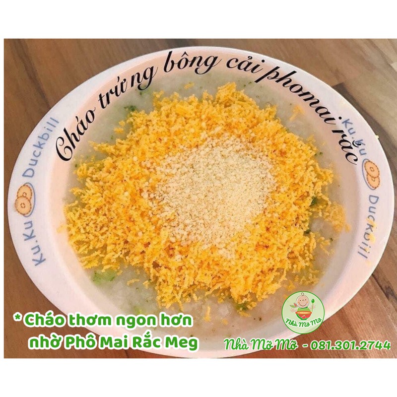 Phô Mai Rắc Meg 50g cho bé ăn dặm Nhật - Nhà Mỡ Mỡ