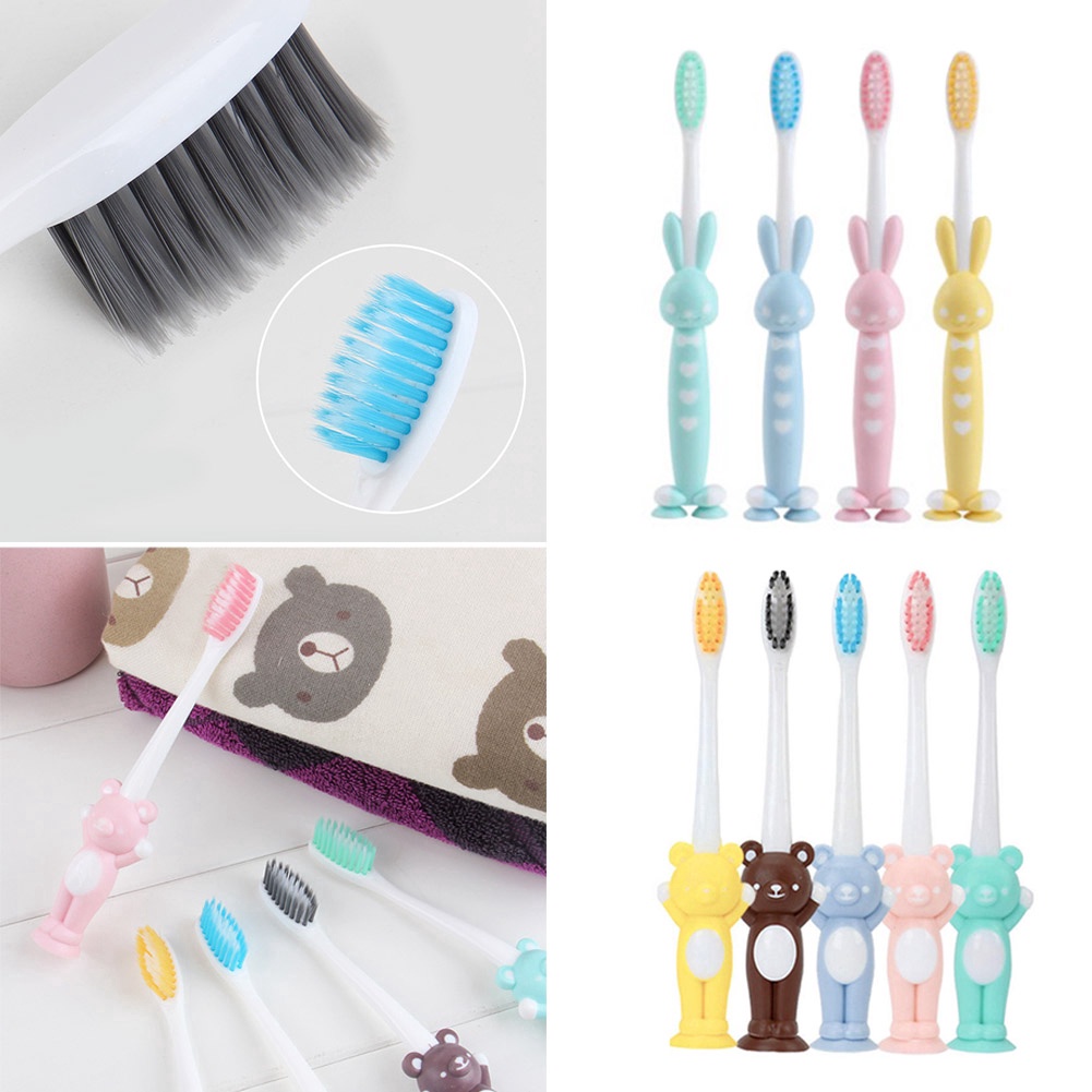 Bàn chải đánh răng sợi mềm hình dạng dễ thương cho bé