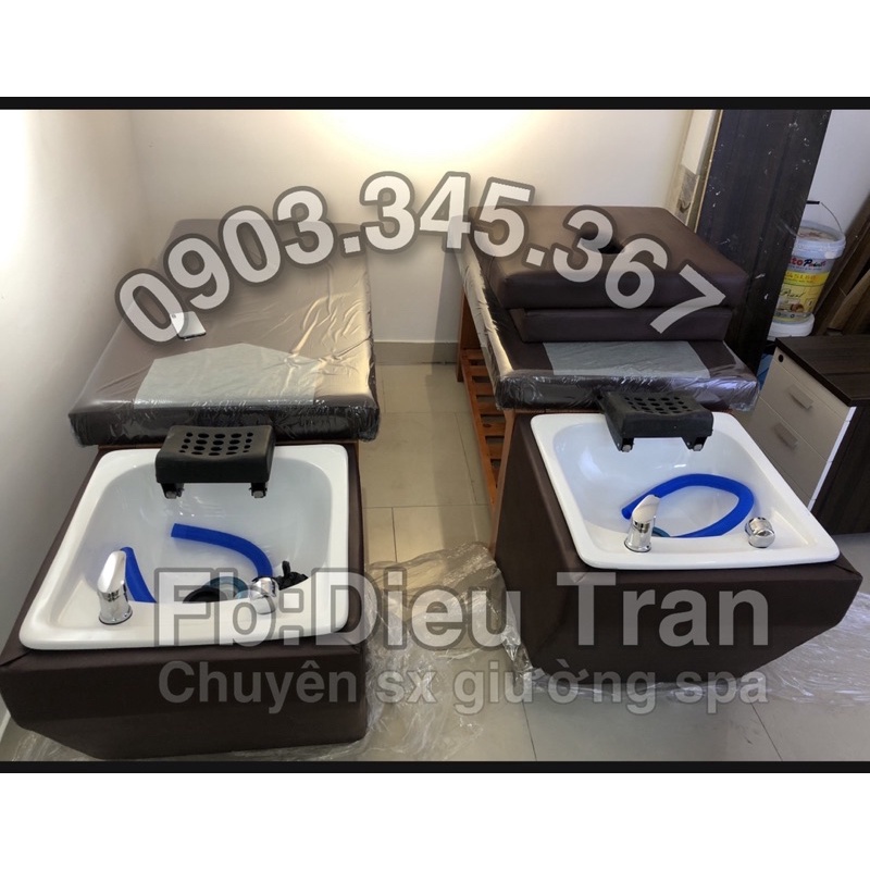 Giường gội đầu 2in1 Bồn Sứ cao cấp