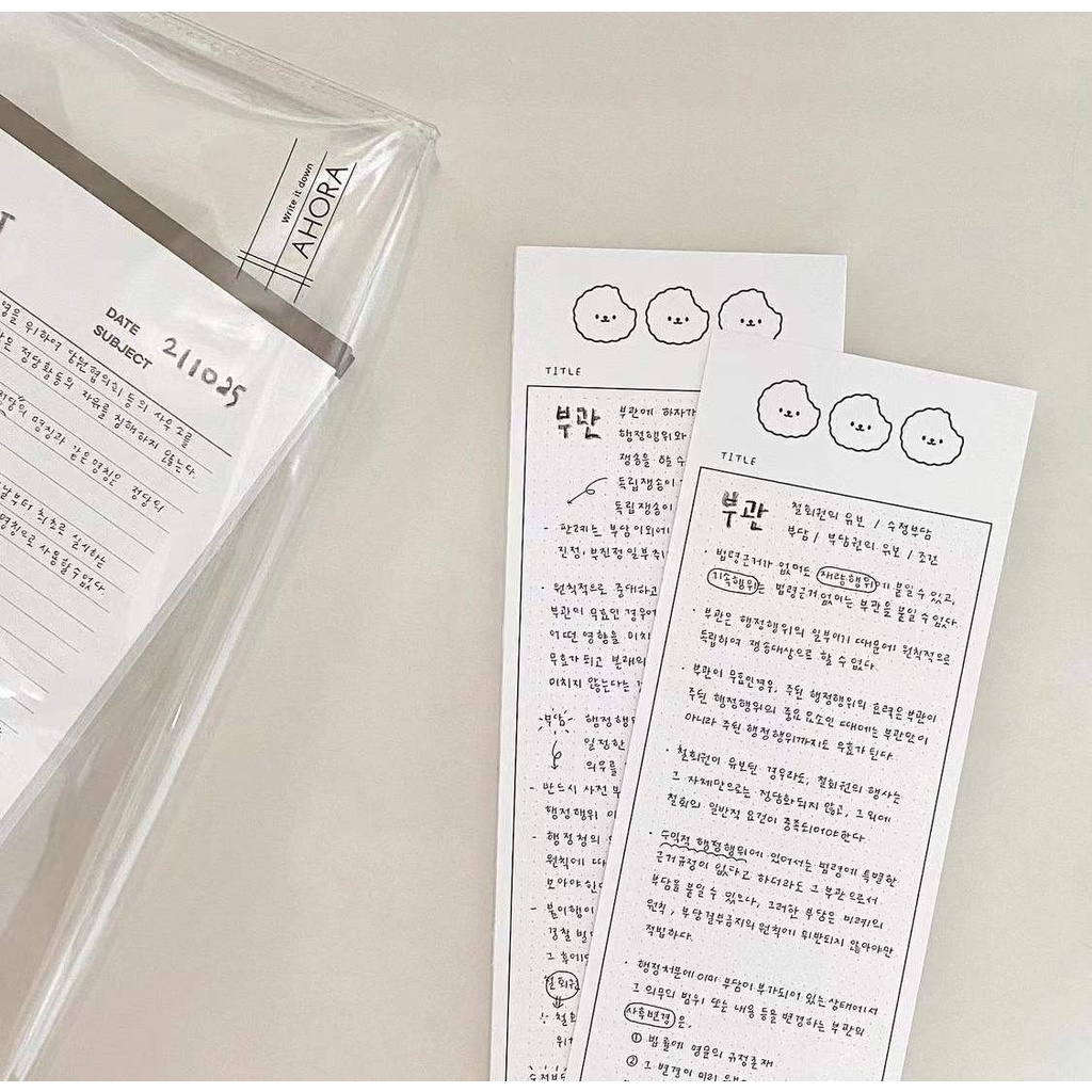 Giấy Ghi Chú 30 Tờ In Hình Gấu Bánh Quy 5half Cho Học Sinh