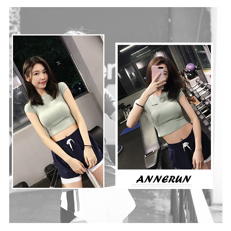 Áo thun phông ngắn thể thao nữ Califa (Đồ tập gym,yoga) Croptop (Không Quần) - Cửa Hàng Nam Ken Sport