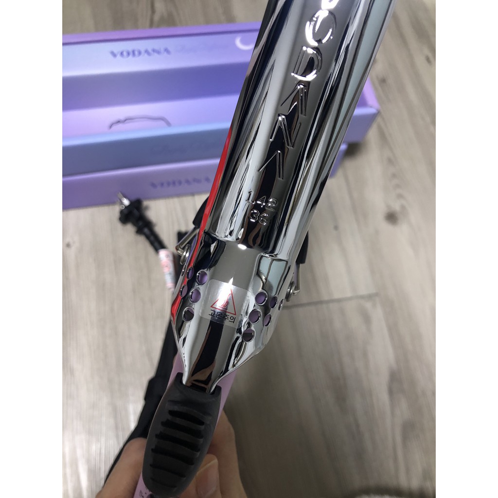 Vodana Máy uốn tóc 32mm 36mm 40mm Hàn Quốc Glam wave curling iron Violet