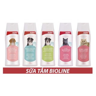 Sữa Tắm Dưỡng Lông Loại Bỏ Ký Sinh Trùng Cho Chó / Mèo Bioline 250ml
