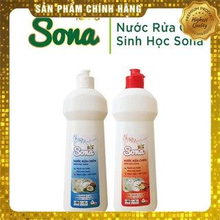 Nước Rửa Chén, Nước Rửa Bát Sona 800gr - Hương Quế/ Hương Dừa