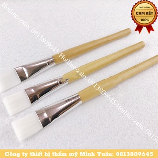 Cọ đắp mặt chổi cán gỗ quét mặt nạ dùng trong spa tmv