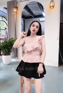 Free ship_Áo lệch vai bèo chất lụa