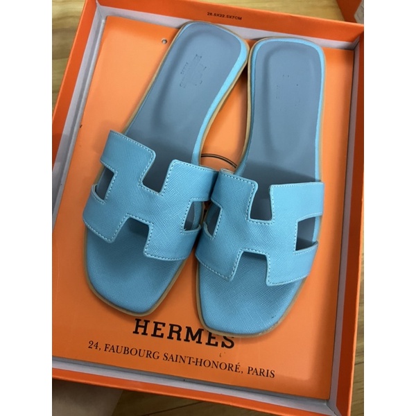 Dép đế bệt HM Xanh nước biển siêu hót, hàng chuẩn đẹp từ phom đến chất hót 2022