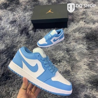 Giày sneaker Jordan 1 thấp cổ xanh dương, Giày thể thao Jd1 low xanh dương nam nữ full box - Nguyễn Tình sneaker