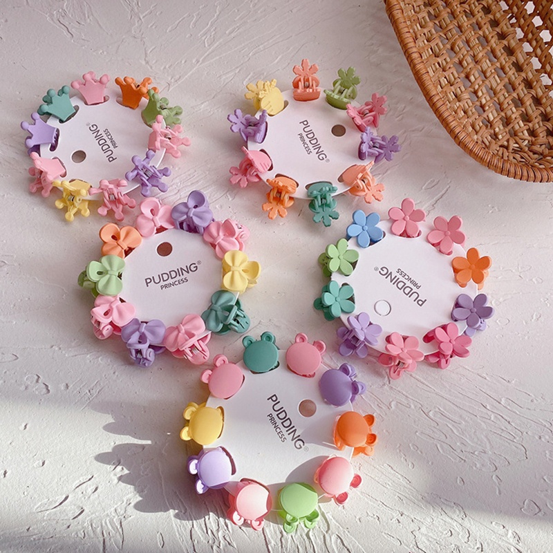 Set 10 Kẹp Tóc Mini Nhiều Màu Sắc Dành Cho Bé Gái