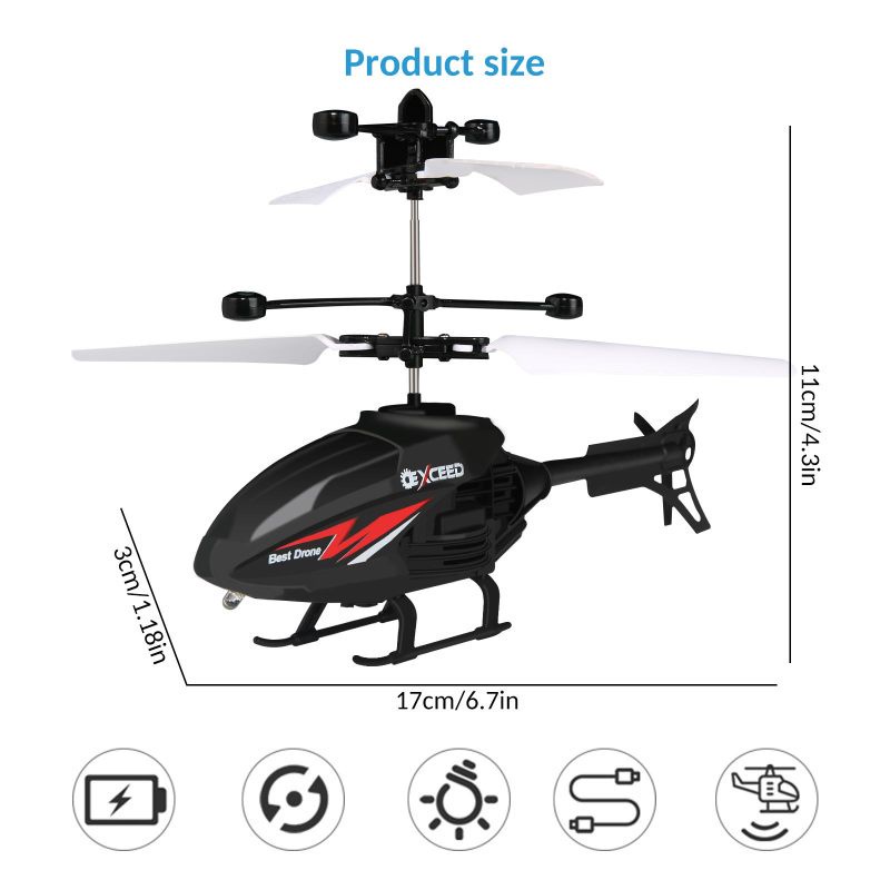 Máy Bay Trực Thăng Mini Điều Khiển Từ Xa Cảm Biến Hồng Ngoại/Drone/USB