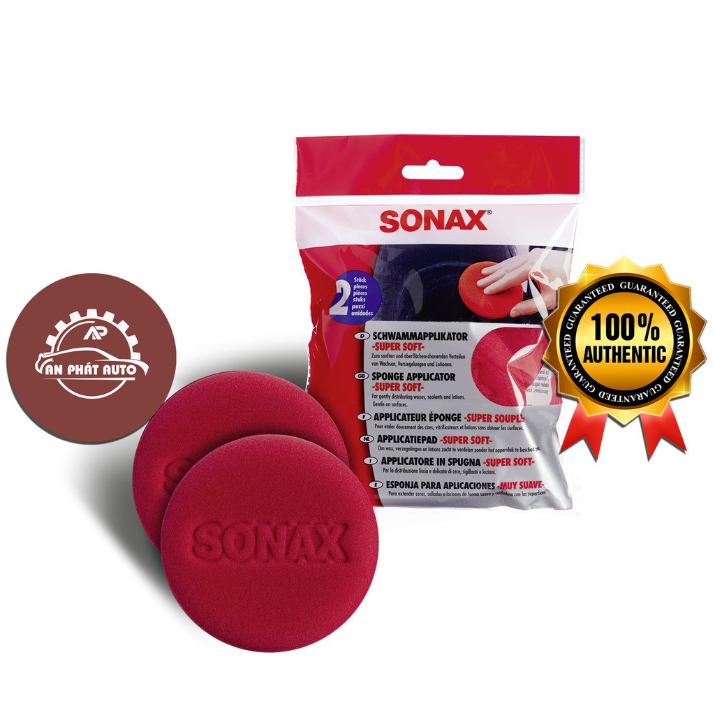 SONAX - Mút Bôi Wax, Thoa Chất Dưỡng Siêu Mềm Đa Dụng (Sonax Sponge Applicator-Super Soft)  [Hàng Đức Chính Hãng]
