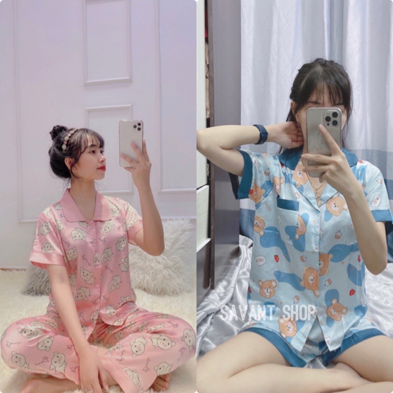 Bộ Pịama Lụa Satin Sang Chảnh