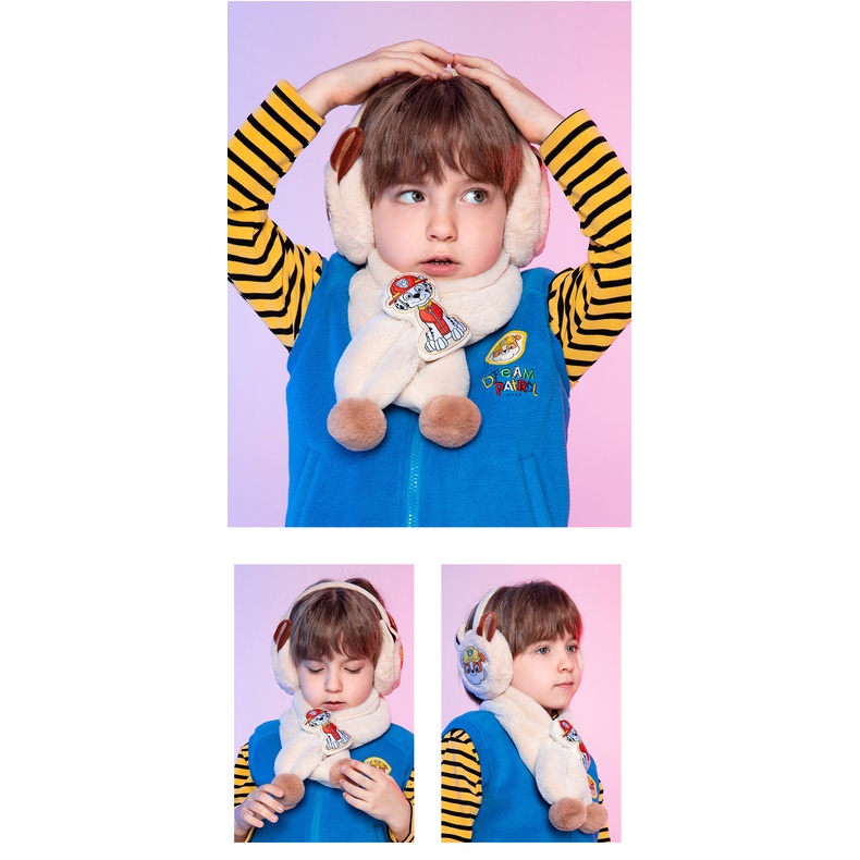 Hàng Mới Về Khăn Choàng Cổ Dệt Thật In Hoạt Hình paw patrol Thu Đông Cho Nam Và Nữ