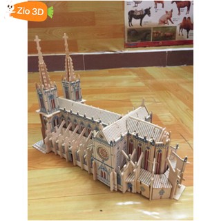 Mô hình lắp ráp gỗ 3D Nhà thờ Đức Bà
