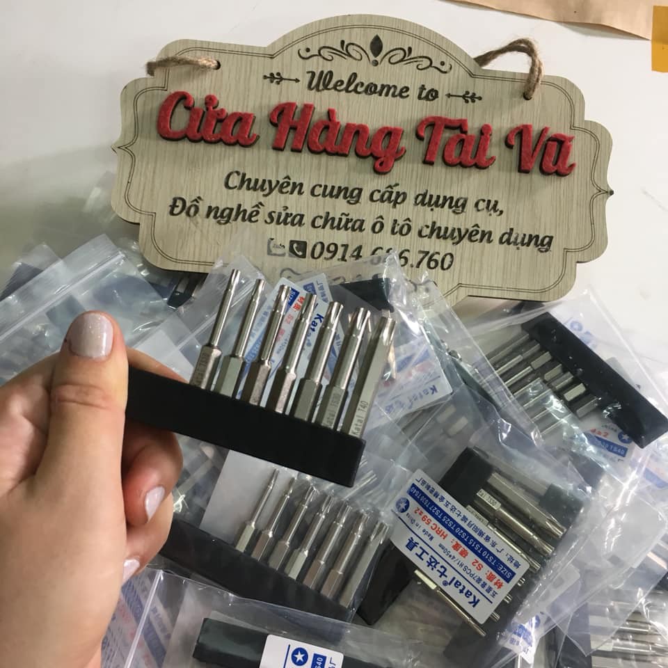 Bộ 7 mũi hoa dâu 5 cạnh, có lỗ THÉP CỨNG (KÈM ẢNH VIDEO)